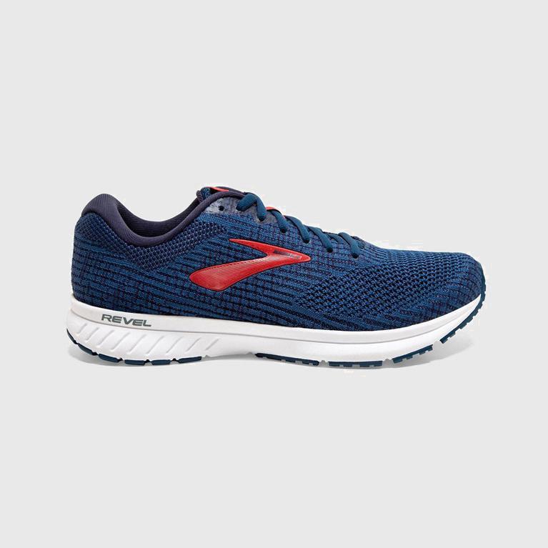 Brooks Revel 3 Israel - Men's Road Running Shoes - Blue (46972-GYMX)